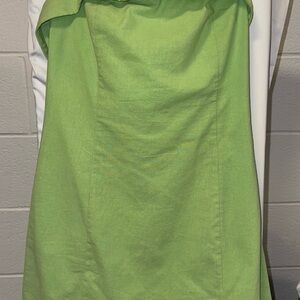 Chic Green Strapless Dress